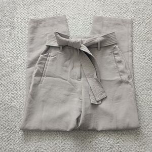 WILFRED Tie Front Jallade Work Pants Slacks Grey 0 Aritzia
